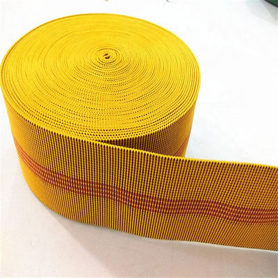 Китай Веббинг драпирования желтого цвета 70мм Эластикатед для удлиненности стула 20%-30% софы поставщик